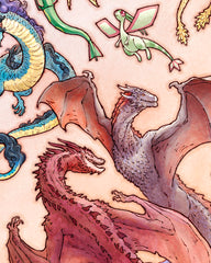 'Dragons in Flight' No Foil Print