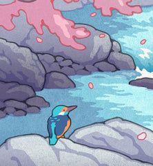 'Fox and Cat, Sakura Hike' Giclee Print