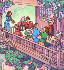 'Reunion at the Tea House' Giclée Print