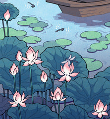 'Fox and Cat, Summer Reading' Giclee Print