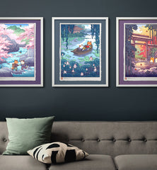 'Fox and Cat, Summer Reading' Giclee Print