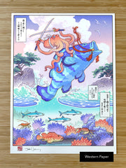 'Octopus Samurai of the Pearl Sea' Giclée Print