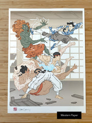 'Battle in the Bath House' Giclée Print