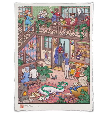 'Cozy Café' Giclée Print