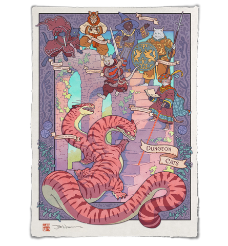 'Dungeon Cats' Giclée Print