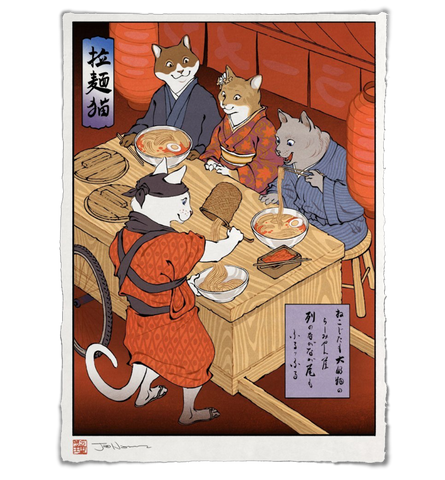 'Ramen Cats' Giclée Print