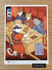 'Ramen Cats' Giclée Print