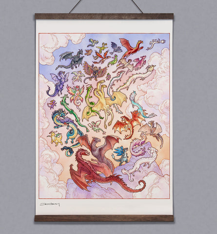 'Dragons in Flight' Scroll