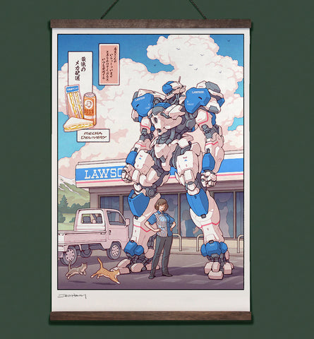 **Pre-Order** 'Mecha Delivery - Lawson' Wall Scroll