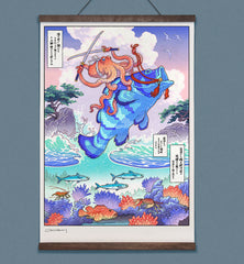 **Pre-Order** 'Octopus Samurai' Wall Scroll