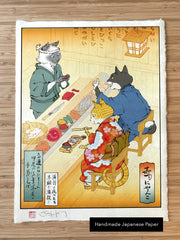 'Sushi Cats' Giclée Print