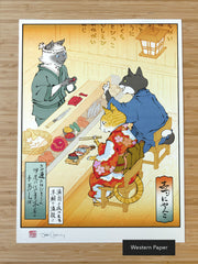 'Sushi Cats' Giclée Print