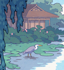 **Pre-Order** 'Fox and Cat, Summer Reading' Wall Scroll