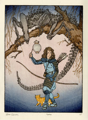 'Unseen Fear' Woodblock Print