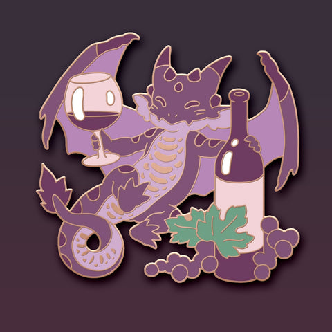 Wine Dragon Pin