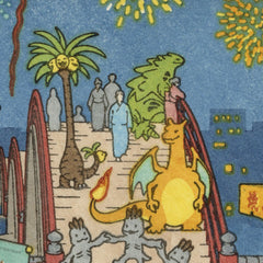 'Summer Festival' Woodblock Print