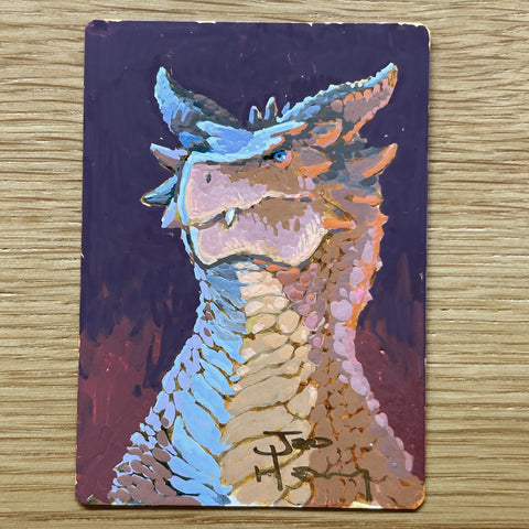 Hand Painted AP Card: Bronze Dragon