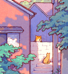 'Kyoto Cats' Giclee Print