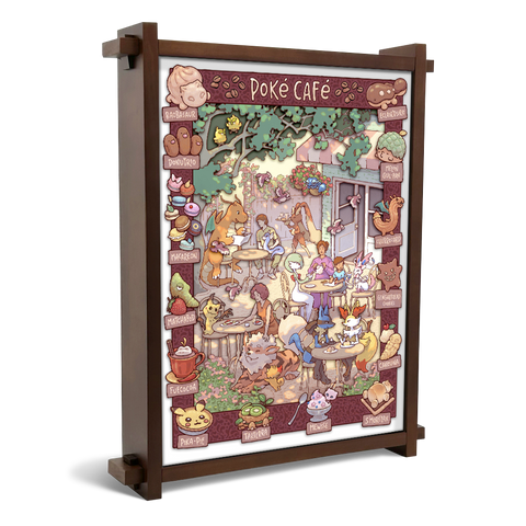 'Poké Cafe' Shadow Box