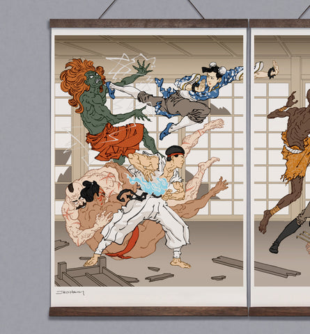 **Pre-Order** 'Battle in the Bath House' 3 Scroll Set
