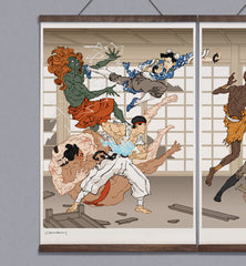 **Pre-Order** 'Battle in the Bath House' 3 Scroll Set