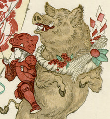 'Boar and Kite' Woodblock Print