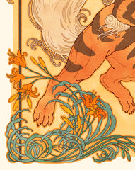 'Tiger Lilies' Art Nouveau Print