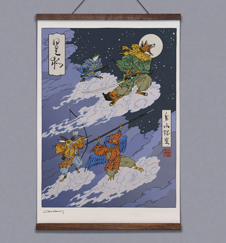 'Fox Moon' Wall Scroll