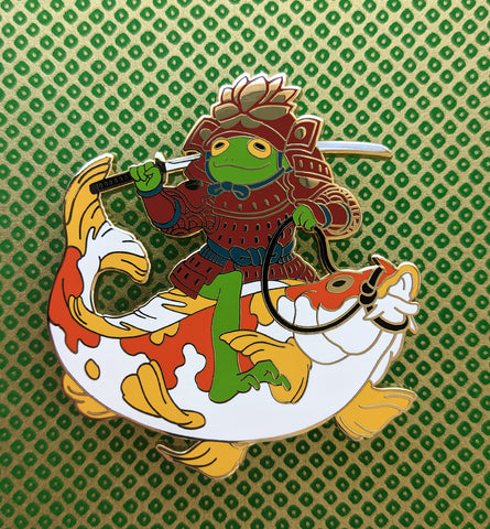 Frog Koi-Rider Pin