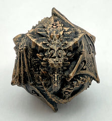 Dragon D20 Dice, Bronze