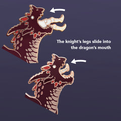 Moving Pin - Dragon Eating Knight