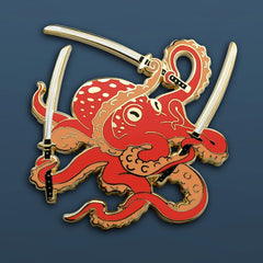 Octopus Swordsman - Bright Red