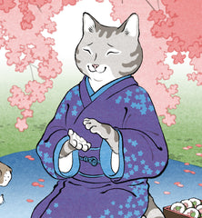 'Hanami Cats' Scroll