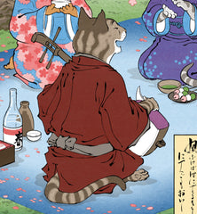 'Hanami Cats' Scroll