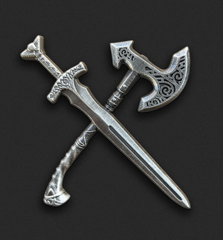 Sword and Axe Pin