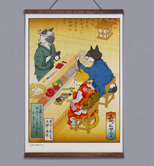 **Pre-Order** 'Sushi Cats' Wall Scroll