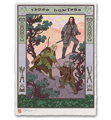 'Three Hunters' Giclée Print